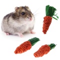 3Pcs Carrot Shaped Rabbit Hamster Chew Bite Toys Guinea Pig Tooth Cleaning Toys