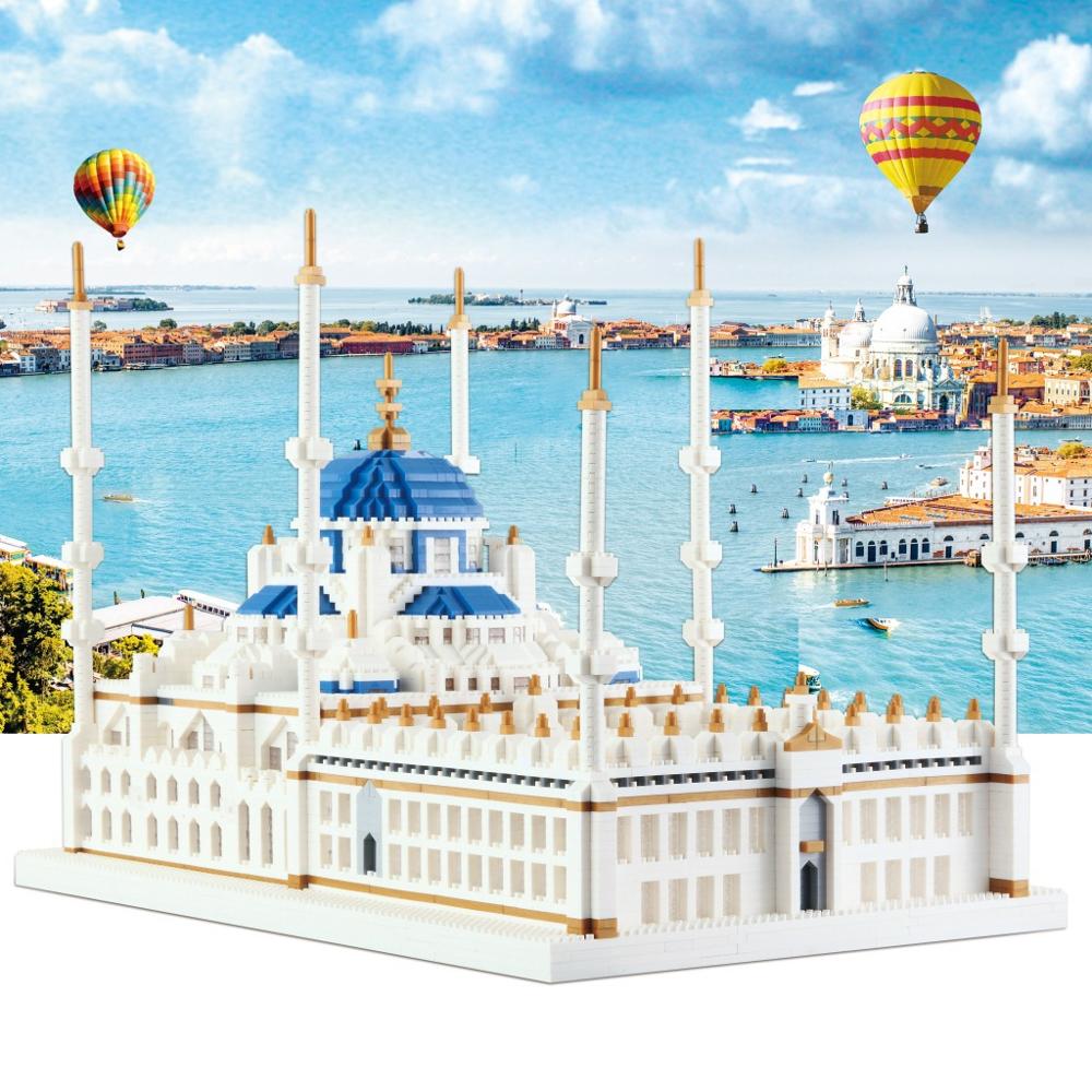 World famous Historical Architecture Constantinople micro diamond block Turkish Castle building brick nanobricks toys collection