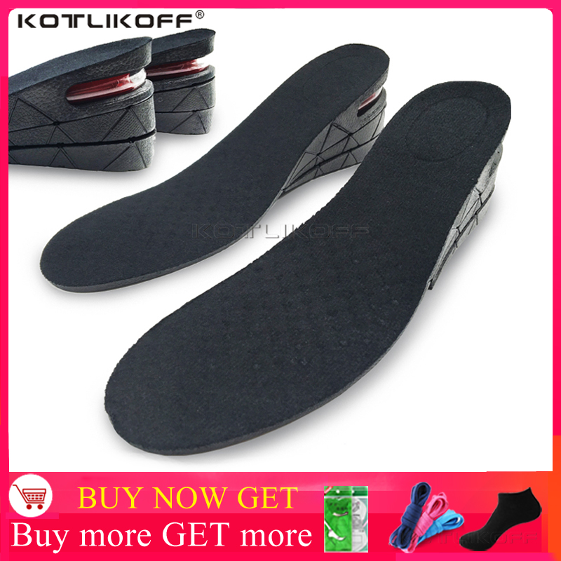 Height Increase Insoles 3 Layer 3/5/7CM Air Cushion Invisible Lift Adjustable Cut Shoe Heel Pads Insert Taller Soles Foot Pads