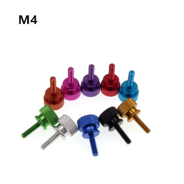 M4 Colourful Aluminum Knurled Head Computer Case Screw Hand Tighten Thumb Screws