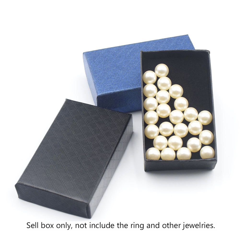 24pcs/lot Jewelry Box Black Necklace Box for Ring Gift Box Paper Jewellery Box Packaging Bracelet Earring Display with Sponge