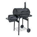 Charcoal Barrel Grill with Offset Smoker for Picnics, Patio and Backyard Cooking