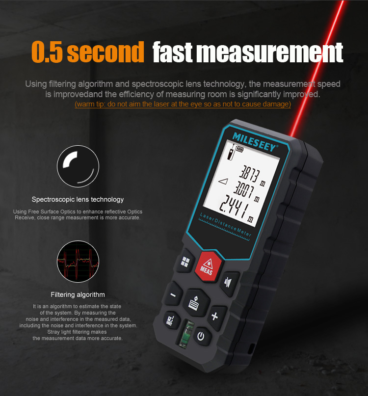 Mileseey X5 New model Laser Rangefinder Tool Laser Distance Measurer Meter Height Measurement Instrument Laser Distance Measurer