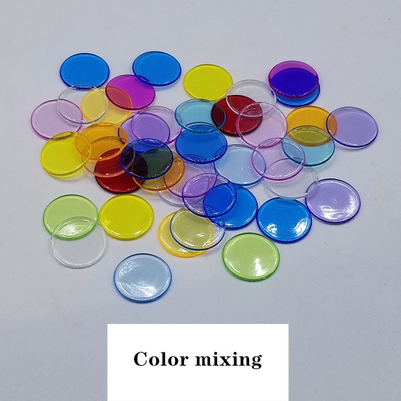 100Pcs Learning Education Math Toys Learning Resources Color Plastic Coin Bingo Chip Game Children Kids Classroom Supplies