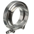 3 Inch 76mm Universal Car Exhaust Turbo Down Pipe Flanges V-Band V Bands Clamp Hoop Stainless Steel Clamps
