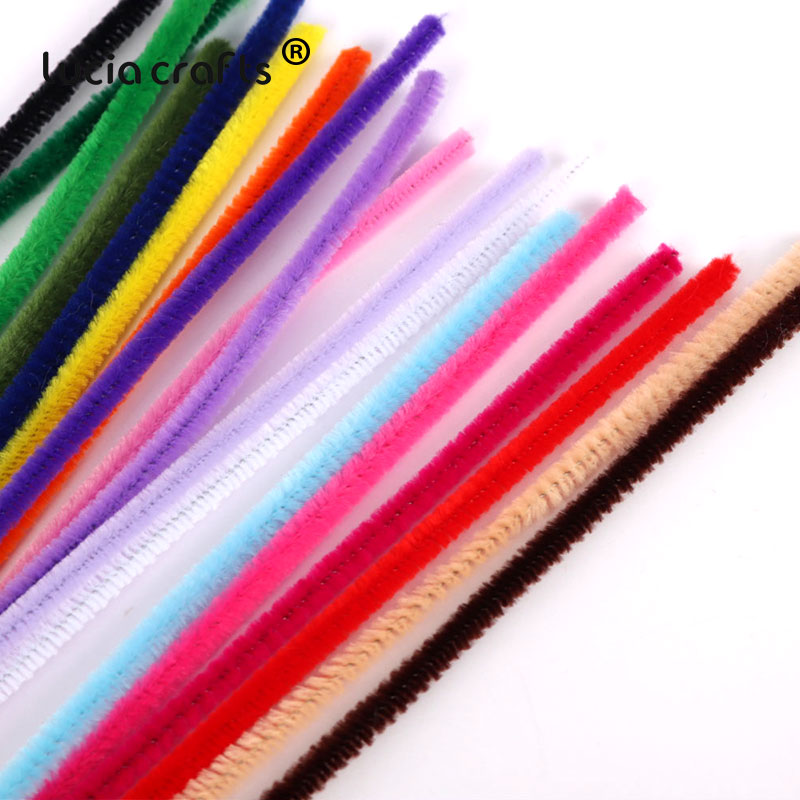 50/100pcs 6mm Colorful Chenille Stems Pipe Cleaners DIY Handmade Kids Educational Plush Toys Art Craft Supplies L0101