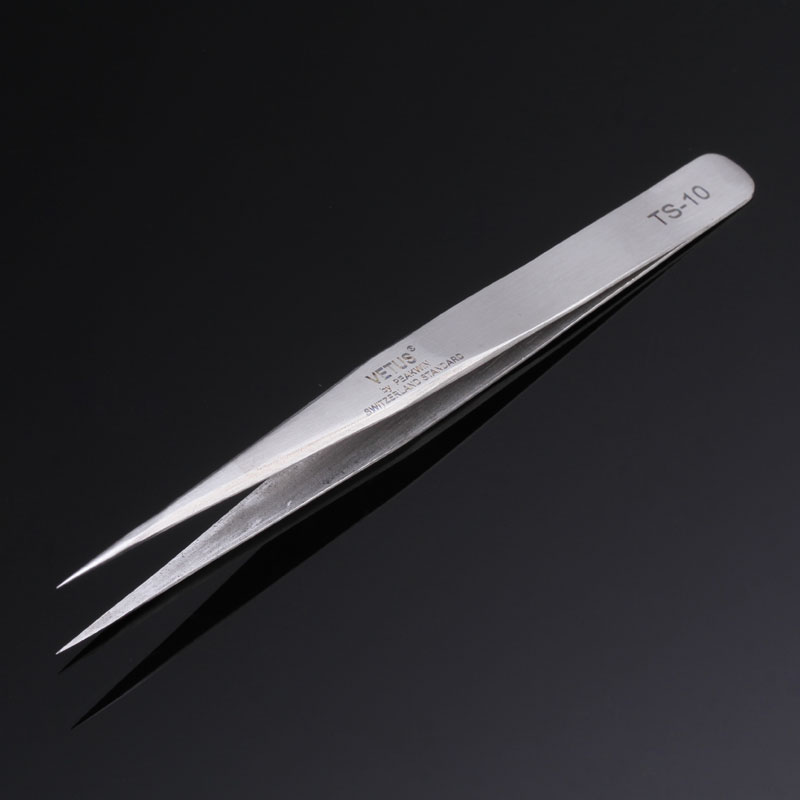 6pcs/lot Stainless Steel Vetus Tweezers Set Forceps Pincet Precision Tweezers Electrician Tools