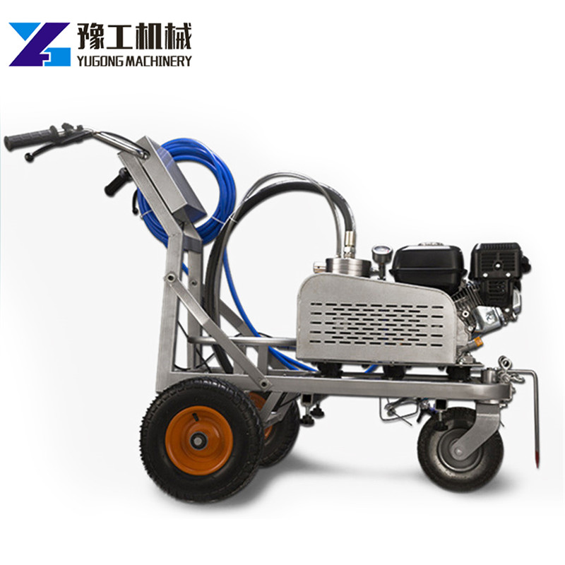 Hand-Push Airless Cold Paint Spraying Road Marking Machine 6L Single Double Spray Road Line Marking Machine For Garage Marking