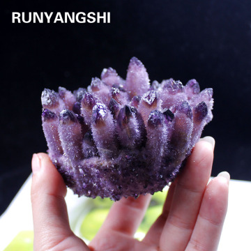 Natural purple ghost quartz crystal cluster healing crystals raw gemstone specimen for home&office decoration Synthetic quartz