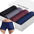 890 4pcs Summer Men's Underwear Ice Mesh Breathable Sexy Youth Boxer Bamboo Ventilate Shorts B009