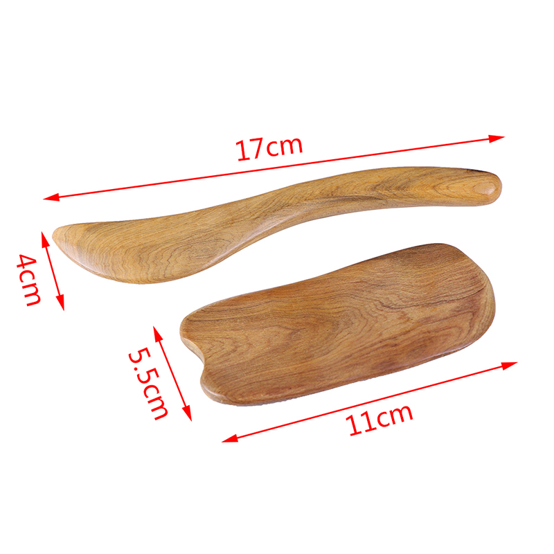 2pcs Body Care Massage Tool Sandalwood GuaSha Board Massage Scraper Guasha Plates Slimming Guasha For Body