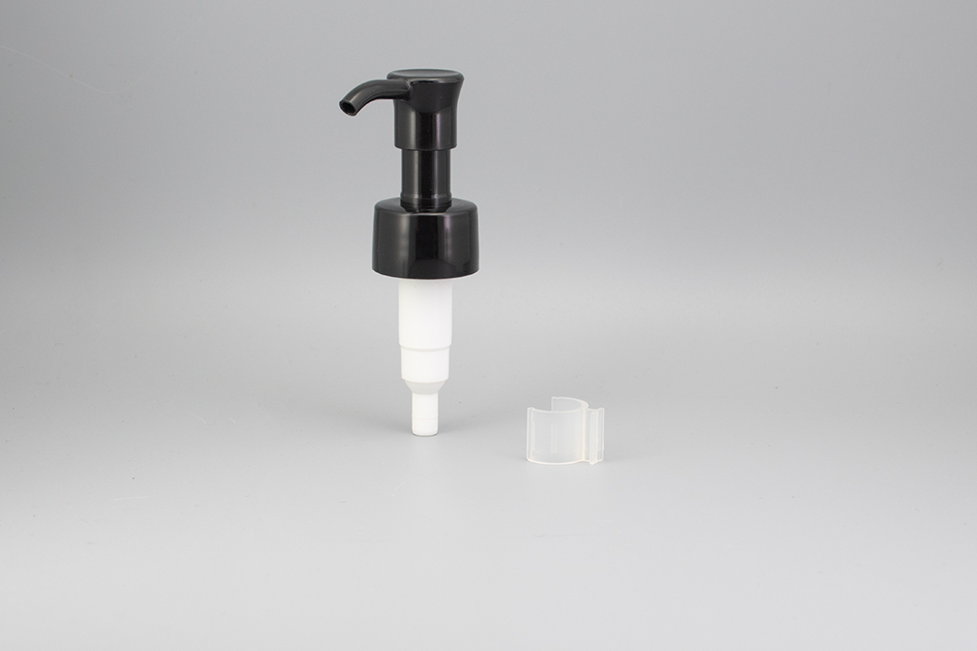24/410 Black Lotion Pump with Safety Clip