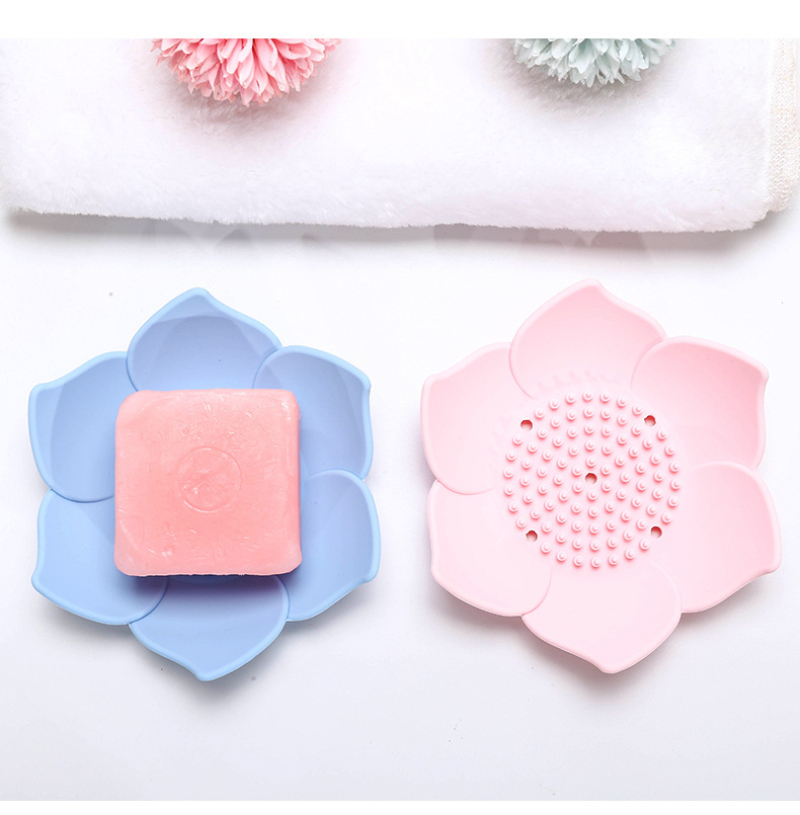 Bathroom Silicone Flexible Soap Dishes Storage Holder Soapbox Plate Tray Drain Creative Bath Tools