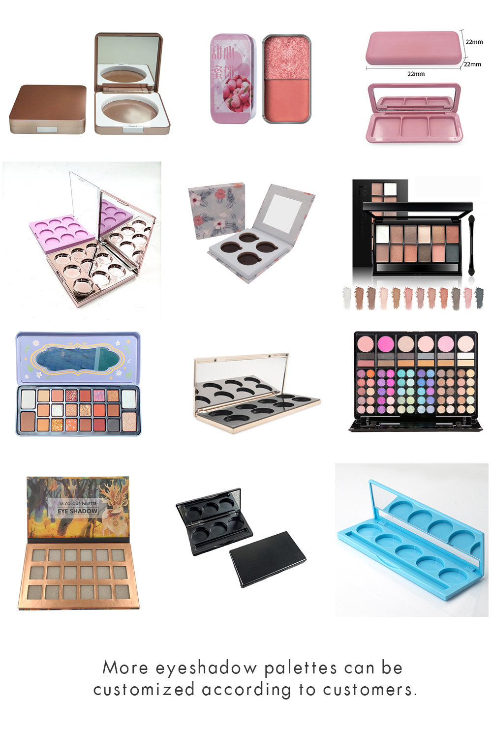 3. Twelve-color eyeshadow box customization