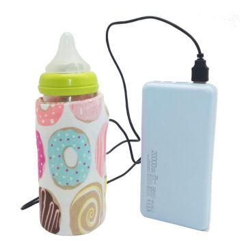 Travel Stroller USB Milk Water Warmer Insulated Bag Baby Nursing Bottle Heater 6 Colors