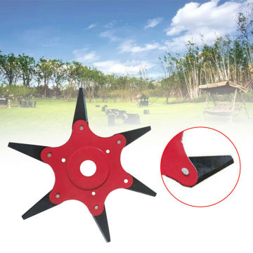 6 Teeth Brush Cutter Blade Trimmer Metal Blades Trimmer Head 65Mn Garden Hedge Grass Trimmer Head Garden Tool