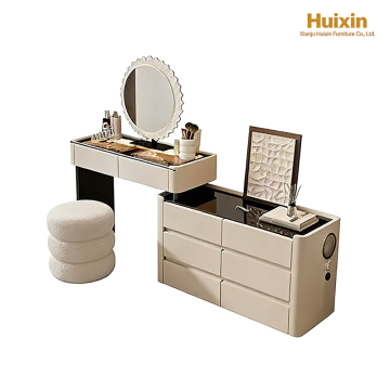 YK-10 White Wood Vanity Set