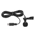 150cm Professional Mini USB Omni-Directional Stereo Mic Microphone with Collar Clip for Gopro Hero 3 3+ 4