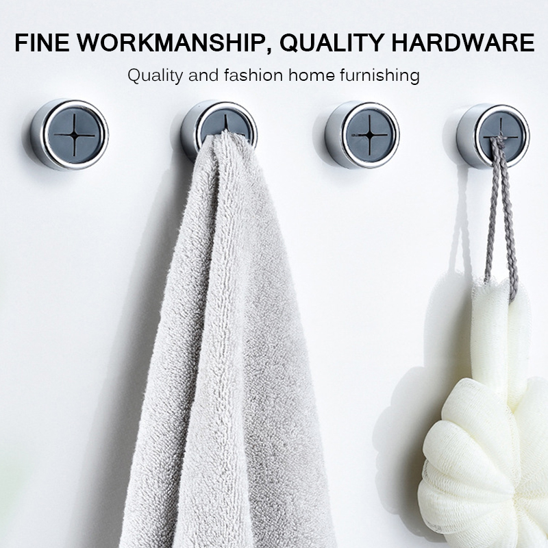 3pcs Self Adhesive Towel Holder Wall Mount Wash Cloth Hook Holder Bathroom Storage Rack towel hanger holder Bathroom rack