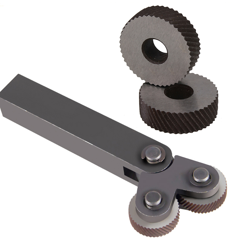 Pair of 0.8mm Gear Hob Wheel Knurled Wheel Knife Textured Knurled Lathe Embossing wheel Machine Tools Accessories