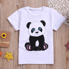 Fashion New T-shirt Girl Panda Polar Bear Cute Girls T Shirt Unisex Boys Shirts Casual Short Sleeve Kids Tshirt Harajuku Summer