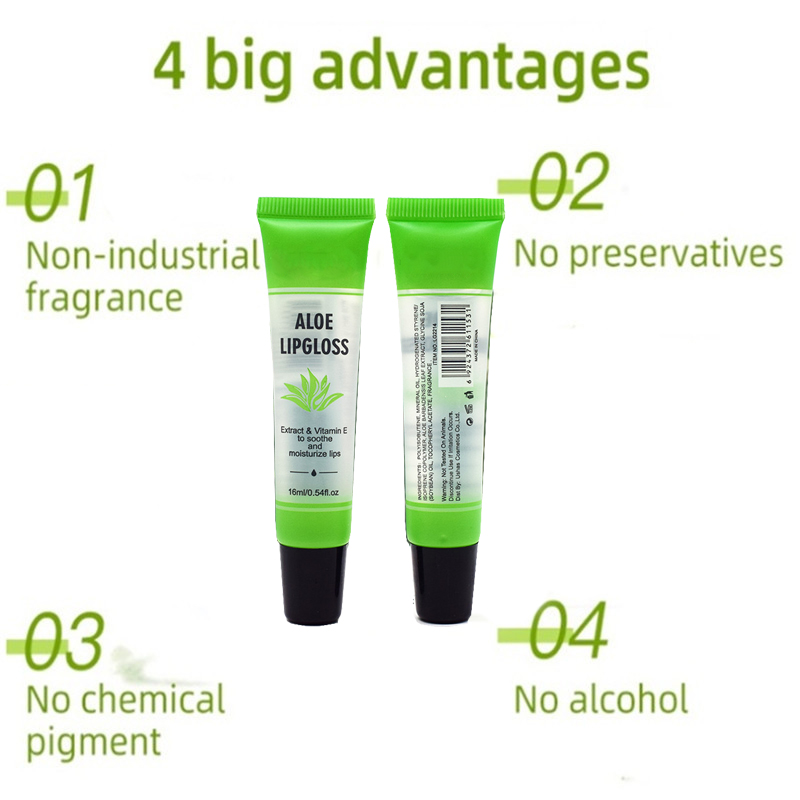 Aloe Vera Soothing Lip Oil Natural Aloe Extract Lip Balm Protector Lips Petroleum Jelly Colorless Anti-Cracking Moisturizing Lip