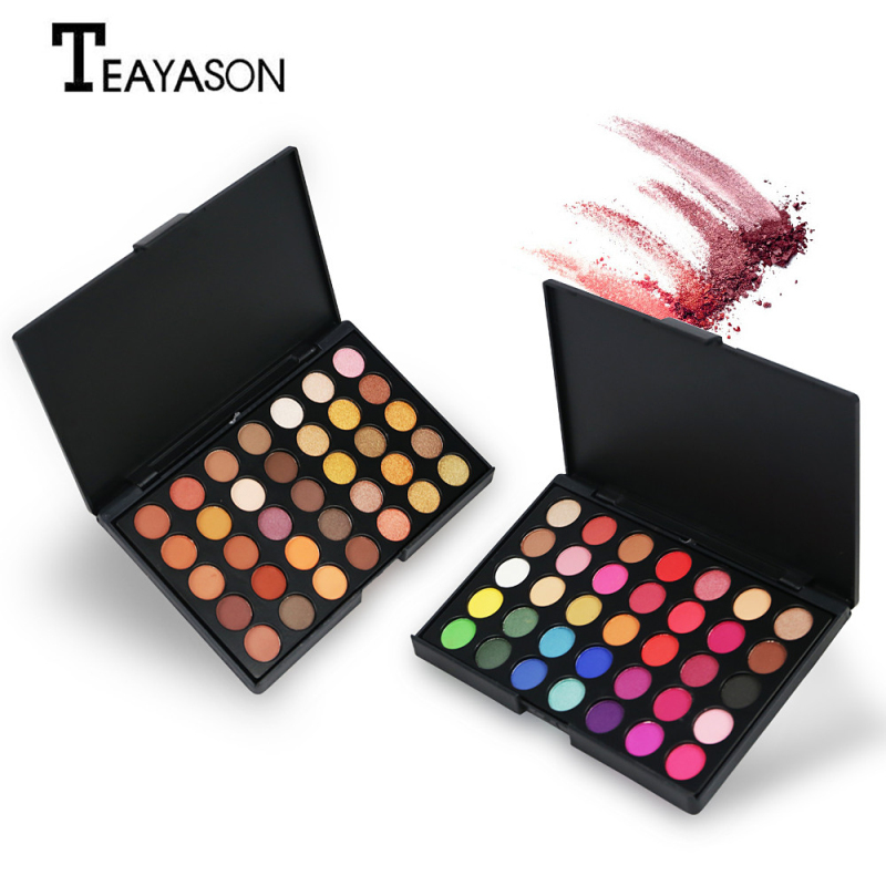 35 Colors Pearl Matte Eyeshadow Long Lasting Earth Color Eyeshadow Tray Mix Is Not Easy To Remove Makeup Cosmetic TSLM1