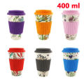 New Travel Reusable Bamboo Fibre Coffee Cup Mugs Drink Cups Eco-Friendly Coffee Tea Water Juice Mug Gift For Outdoor Portable