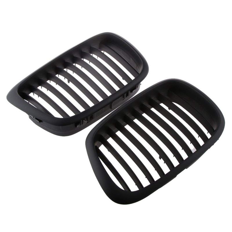 Pair of Black Kidney Front Grille Car Grille for 5 Series FOR BMW E39 1995-2003