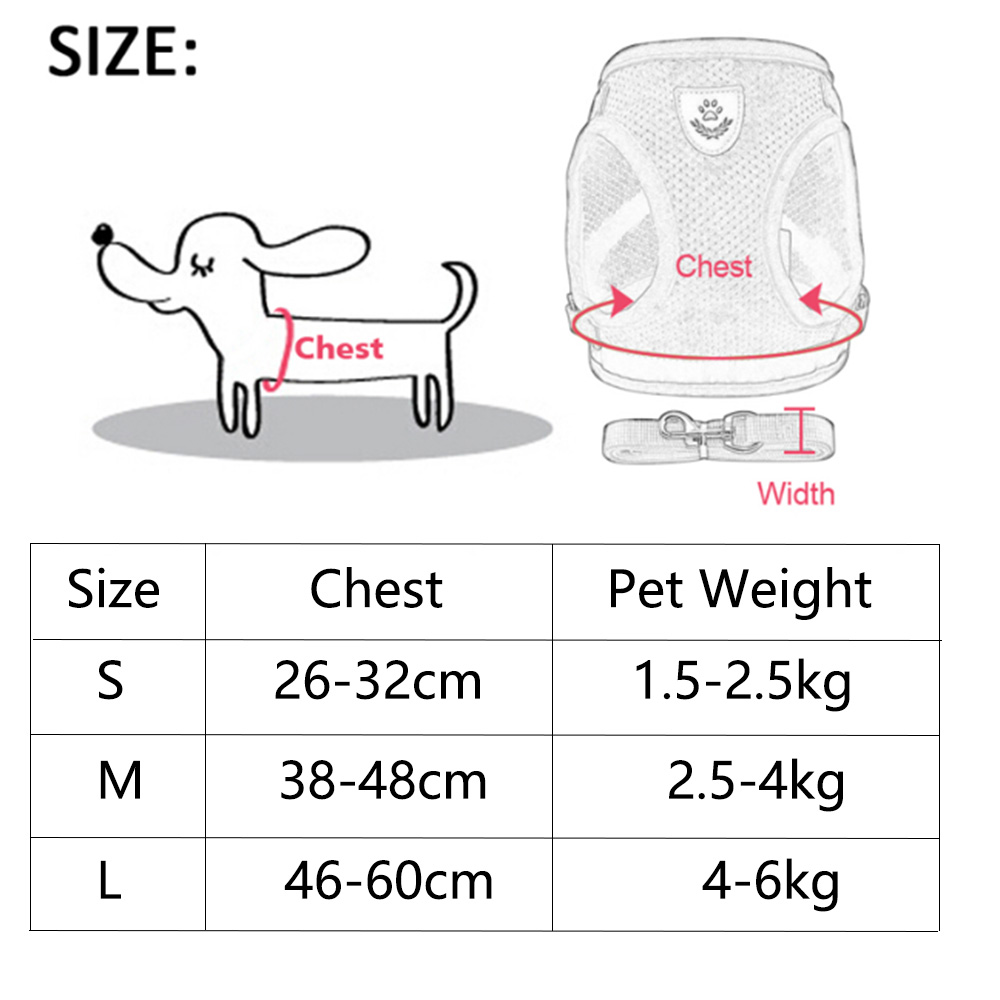 Breathable Soft Dog Harness Cat Control Nylon Mesh Adjustable Vest harness leash for Pet puppy Chest Strap pet products