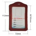 20pcs ID Badge Holder PU ID Card Accessories Holder Credit Card Bus Card Case Stationery School supplies With Lanyard