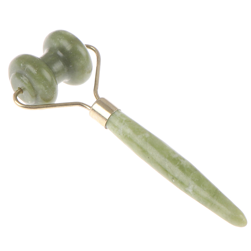 1PCS Green Natural Jade Roller Face Lift Tools Slimming Facial Massage Roller Face Massager Stone Skin Care Jade Roller