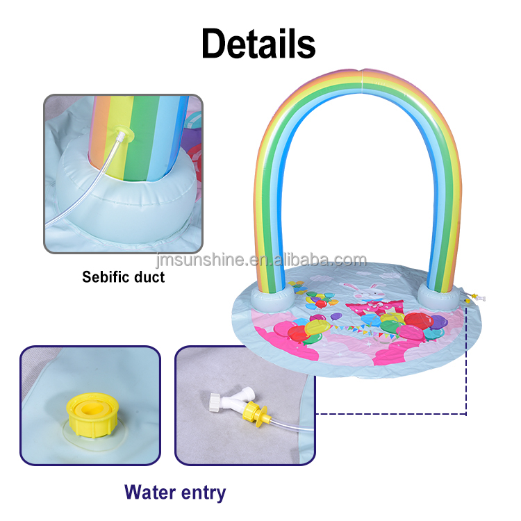 Alibaba Giant Inflatable Rainbow Arch Sprinkler Water Mat