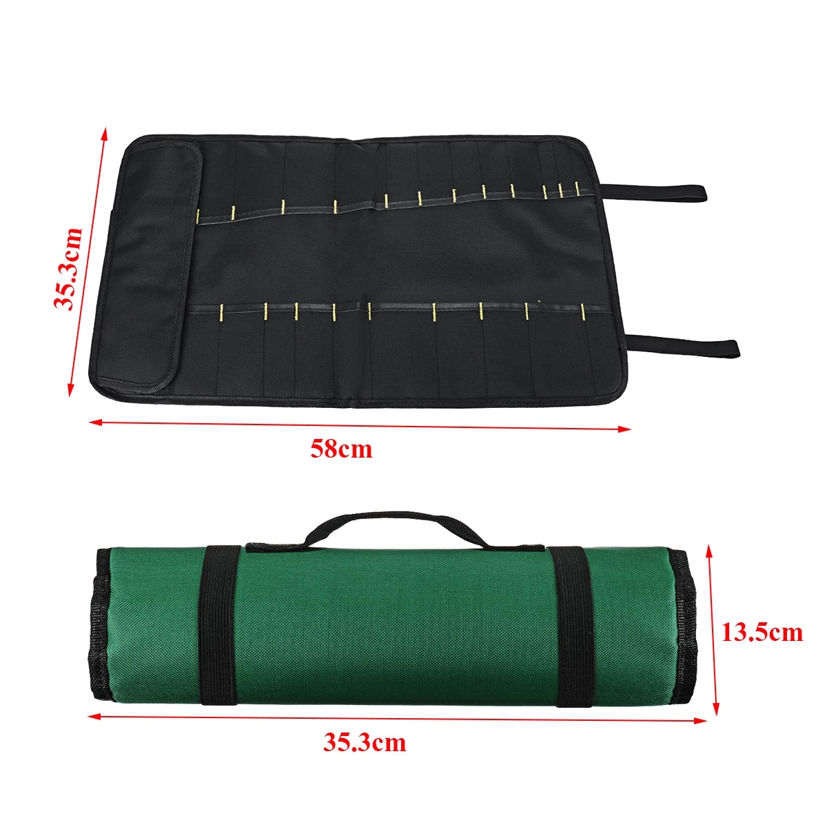 Chef Knife Bag Portable 22 Pockets Storage Durable Kitchen Cooking Accessories Kitchen Tool Supplies Roll Knife Bag