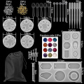 Jewelry Silicone Casting Molds Sets Mixed Style UV Epoxy Resin Tools Molds For Diy Jewelry Making Kits Accessories Supplies