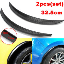 2pcs 32.5cm Car Fender Flares Carbon Fiber Wheel Arch Eyebrow Eyelid Lips Guard Protector Universal