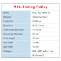 Timing Pulley MXL-120T Inner Bore 8/10/12 mm Belt Pulley Slot Width 11 mm Match with Width 10 mm MXL-Timing Belt For 3D Printer
