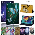 Butterfly Leather Stand Tablet Cover Case for Samsung Galaxy Tab A A6 /Tab E S5E Durable Tablet PC Protective Case Shell