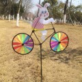 Hot Selling Cute 3D Animal on Bike Windmill Wind Spinner Whirligig Garden Lawn Yard