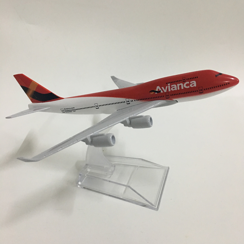 JASON TUTU 16cm AVIANCA COLOMBIA Boeing 747 plane model airplane model aircraft model diecast metal airplanes model 1:400 Plane