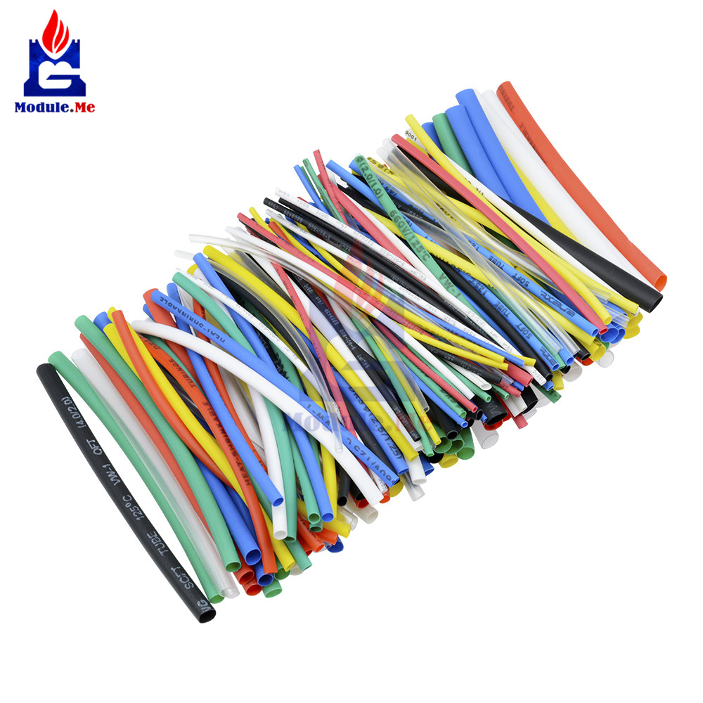 140Pcs Diy Kit Car Electrical Cable Heat Shrink Tube Tubing For Wrap Sleeve Assorted Polyolefin Electric Unit Part