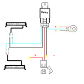 New Arrival 300W/180W Roof Spotlight High Power Switch Wiring Harness One -To-One Universal LED Pods Wiring Harness Kits