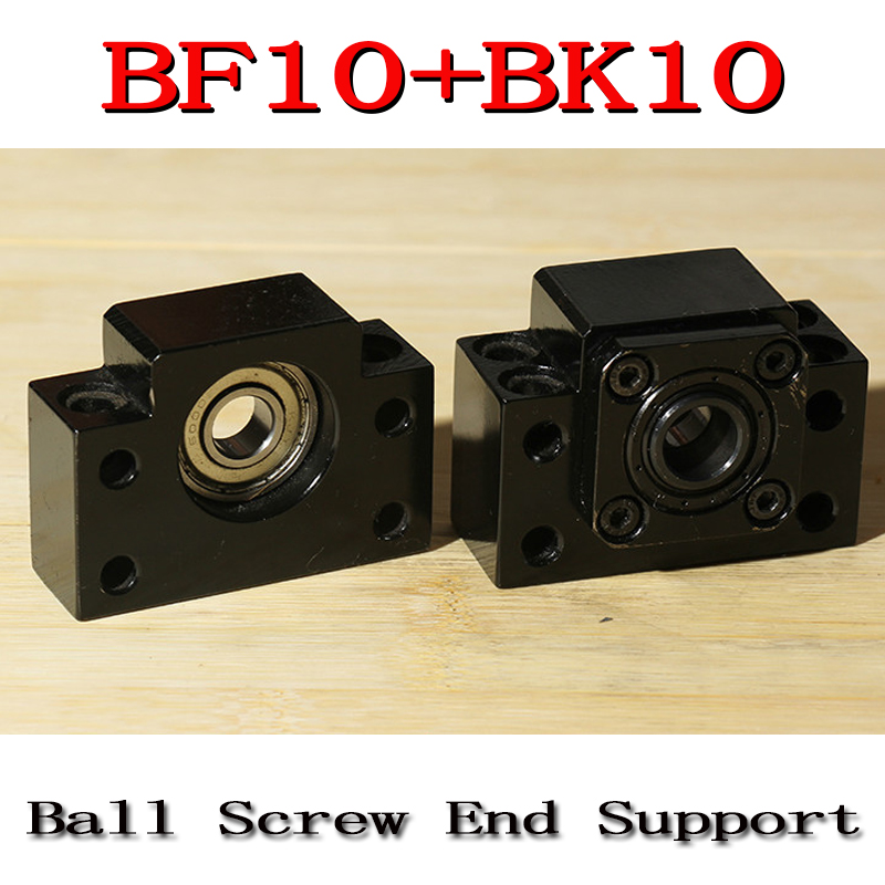 BK10 BF10 Set : 1 pc of BK10 and 1 pc BF10 for SFU1204 Ball Screw End Support CNC parts BK/BF10