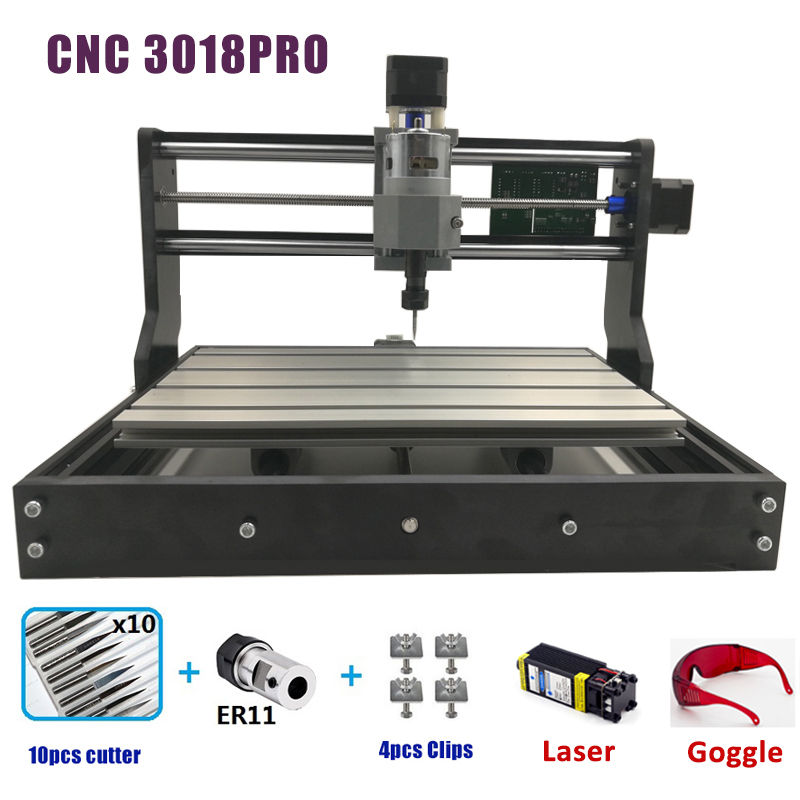 CNC 3018 PRO Laser Engraver Wood CNC Router Machine GRBL ER11 Hobby DIY Engraving Machine for Wood PCB PVC Mini CNC3018 Engraver