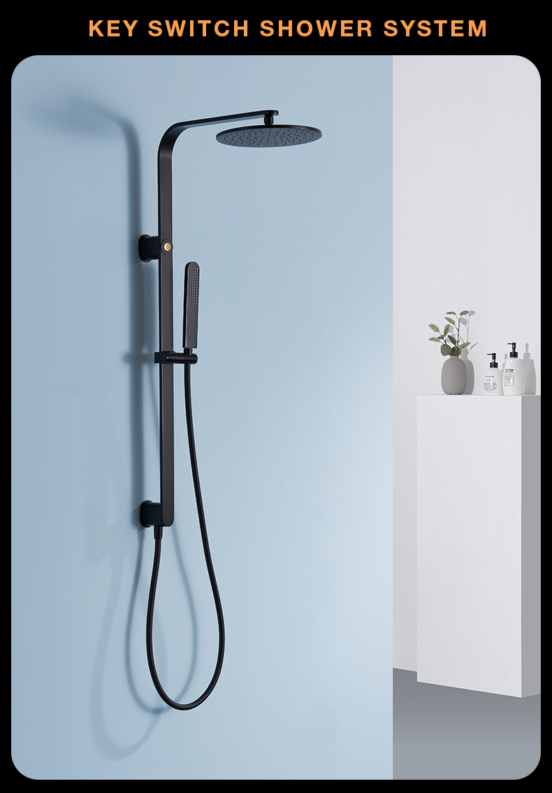 Matte Black Complete Shower System