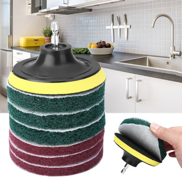 8Pcs Electric Drill Brush Scrub Pads Grout Power Drills Scrubber Cleaning Brush Tub Cleaner Tools Kit Dusty Brush