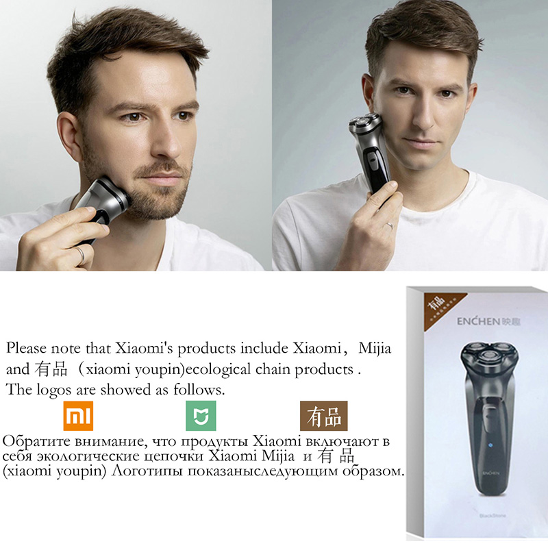 Enchen Electric Shaver Men's Razor Beard Trimmer shaver for men 3 blades portable beard trimmer cutting machine for sideburns 5