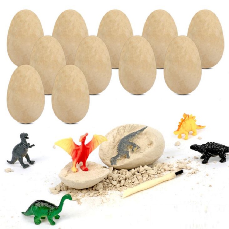 12 pcs/set Dinosaur egg archaeological excavation treasure insect tyrannosaurus simulation dinosaur model suit children toys