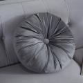 European Seat Cushion Round Seat Cushion Velvet Fabric Solid Color Back Cushion Sofa Pillow Bed Pillow Home Decoration