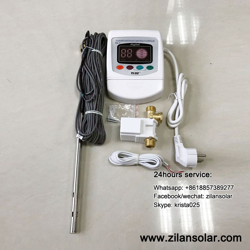 TK-7 solar controller with bottom fixed sensor for non pressurized solar water heater